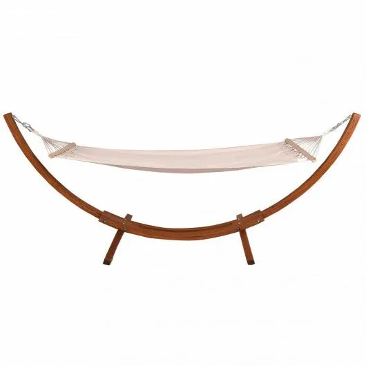 142" x 50" x 51" Wooden Curved Arc Hammock