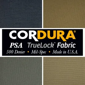 2 Mil Acrylic PSA: 500 Denier CORDURA® TRUELOCK™, Mil-Spec Nylon Fabric (Sold per 1/2 Yard)