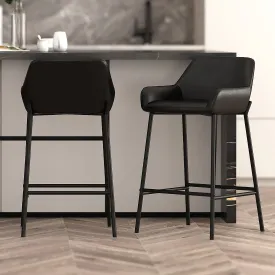 26 inch Bar Stools | Sets of 2 | Baily Black