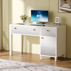 47" Computer Desk, Modern Home Office Desk with Storage Cabinet