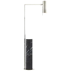 Adjustable Black Marble Column Floor Lamp