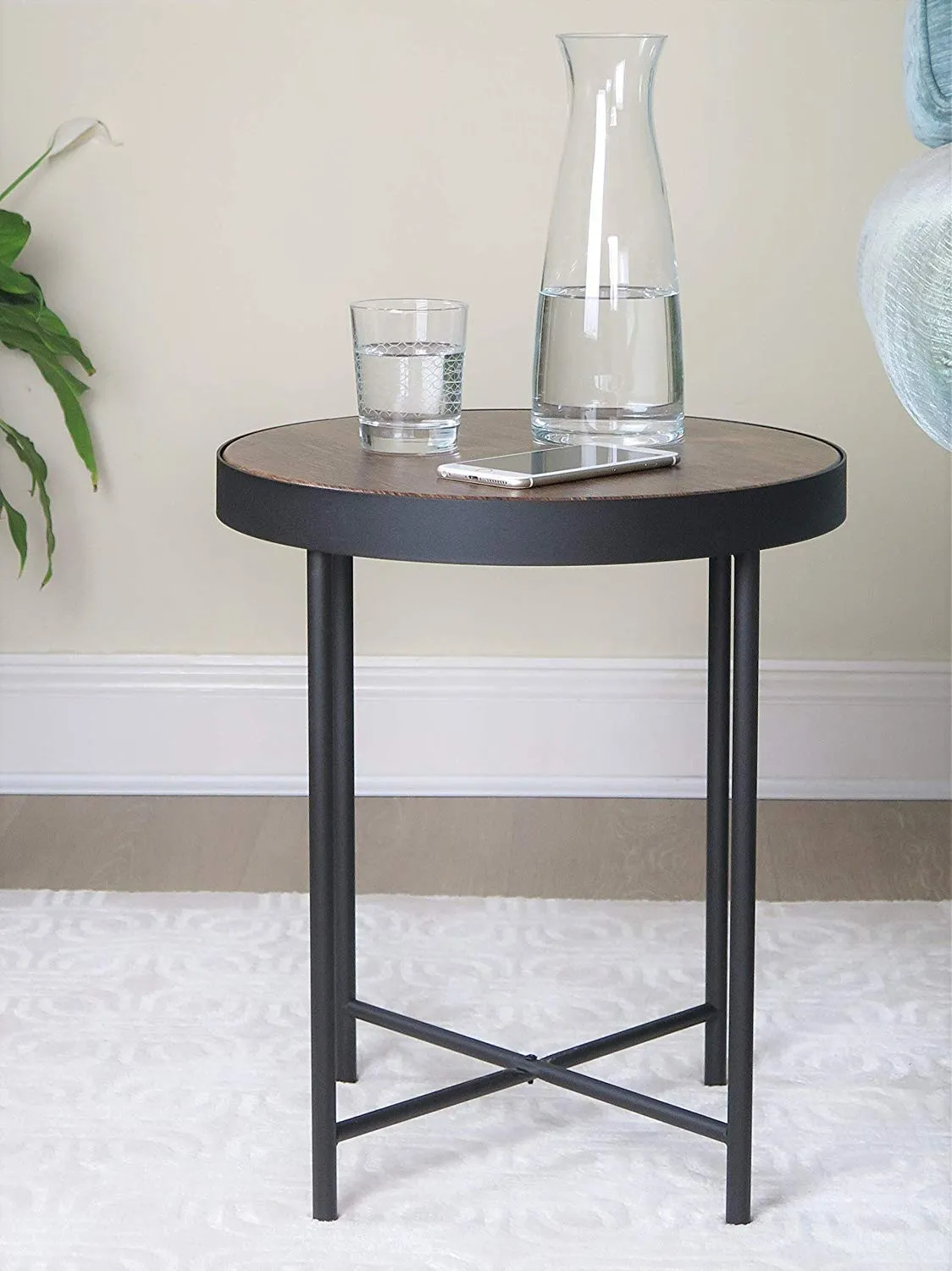 Arcadia Round Vintage Industrial Style, Side Table