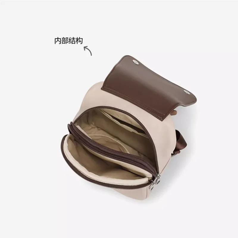 Backpack Bags Women's  New Light Luxury Versatile Contrast Color Women's Bag Fashion College Students Bag Commuter Travel Backpack