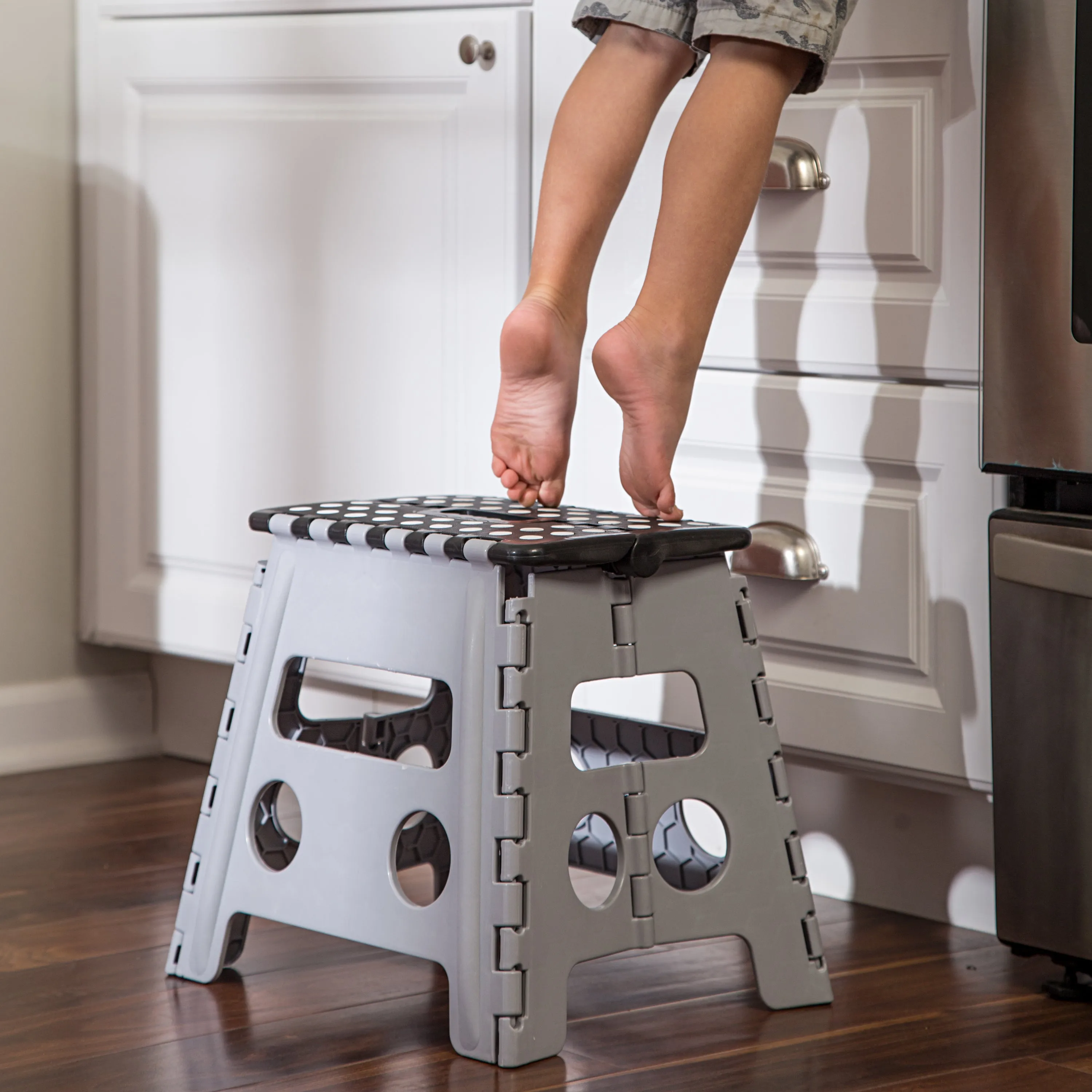 Black/Gray Folding Step Stool