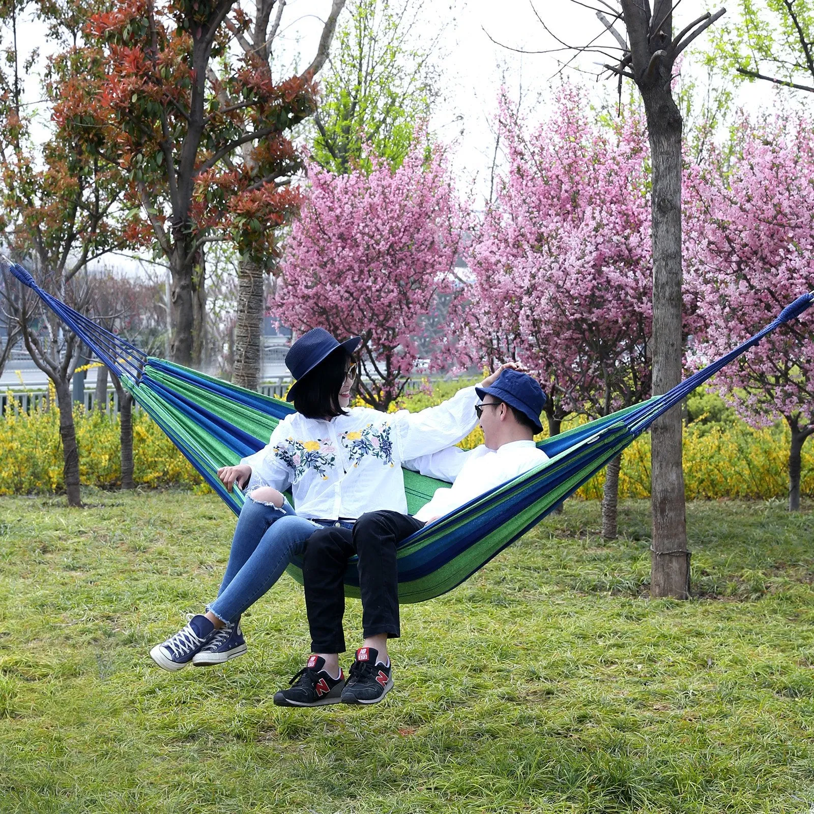 Cotton Hammock Swing Bed for Camping - SONGMICS