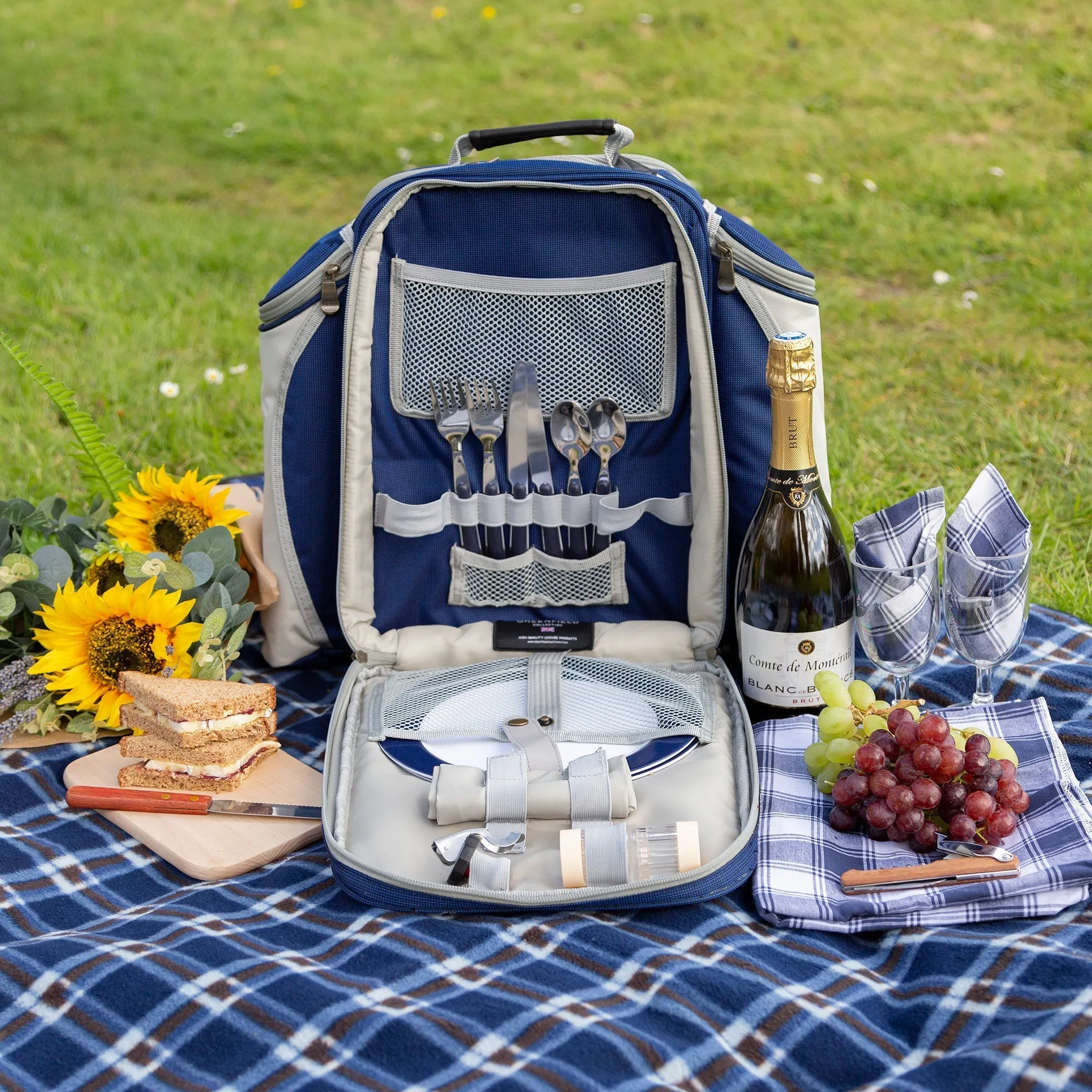 Deluxe Picnic Backpack Hamper for Two People