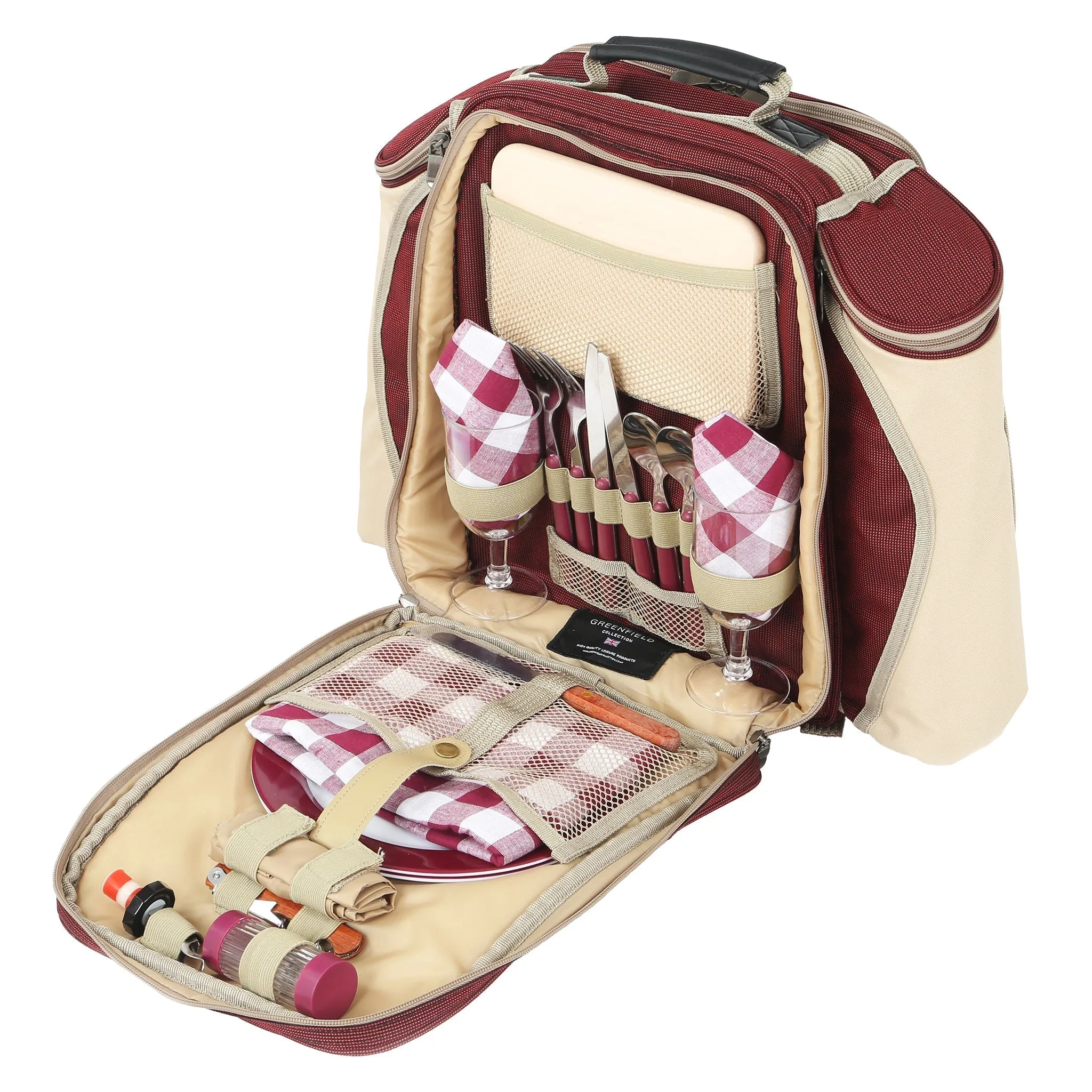 Deluxe Picnic Backpack Hamper for Two People