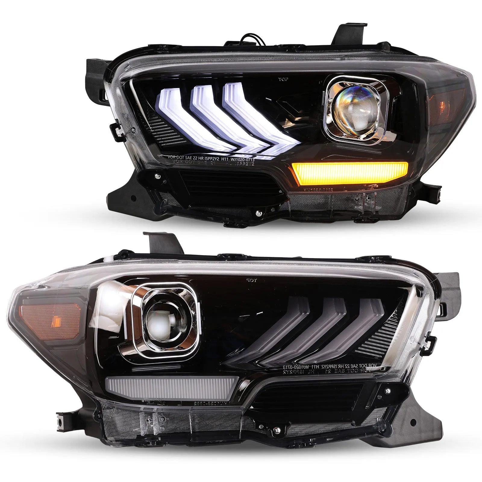 DRL Headlights For 2016-2019 Toyota Tacoma/2020-2023 Tacoma SR SR5 TRD Sport