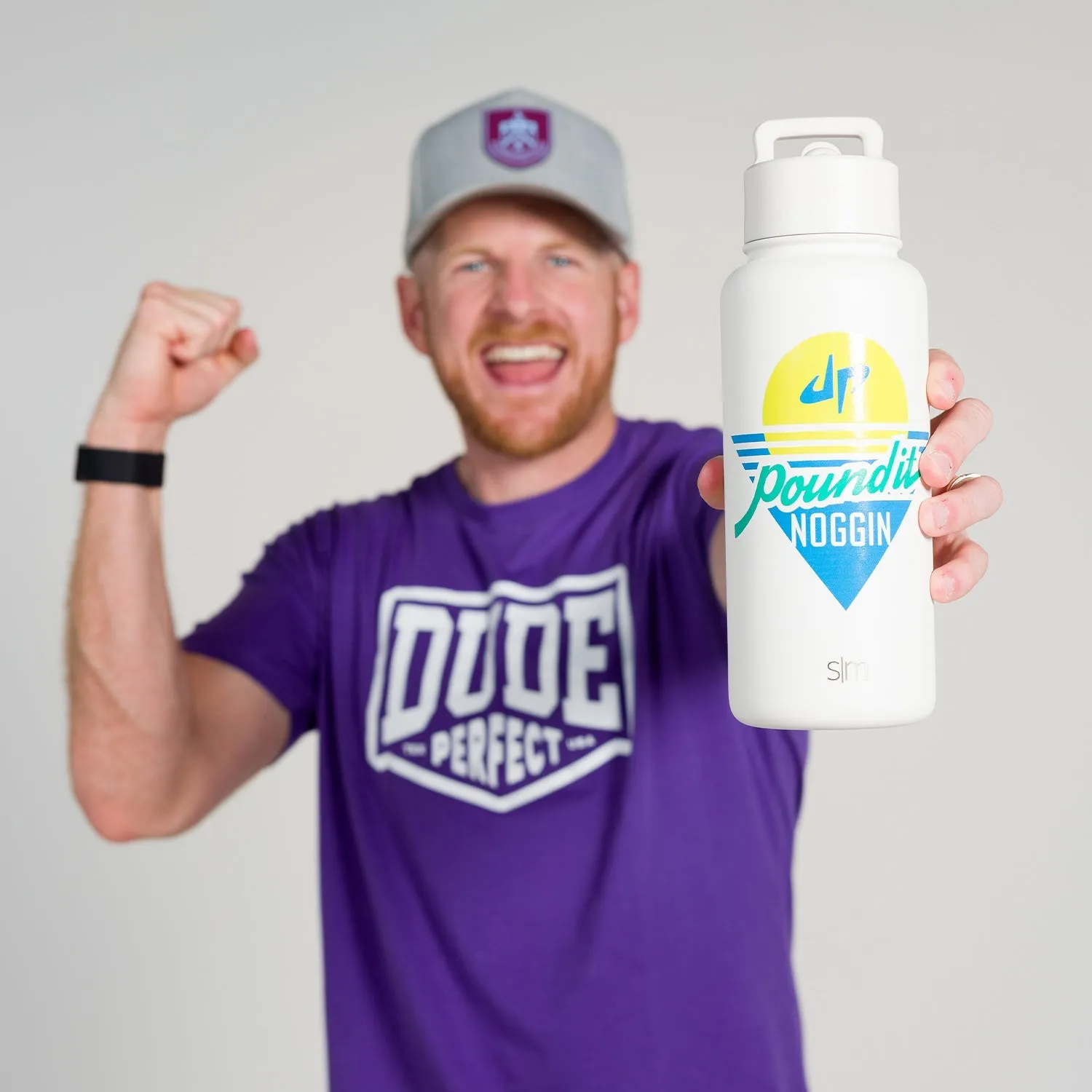 Dude Perfect Summit Water Bottle with Straw Lid and Chug Lid