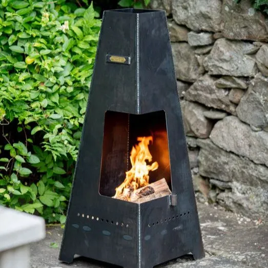 Firepits UK Piazza Junior Chiminea with Swing Arm BBQ Rack