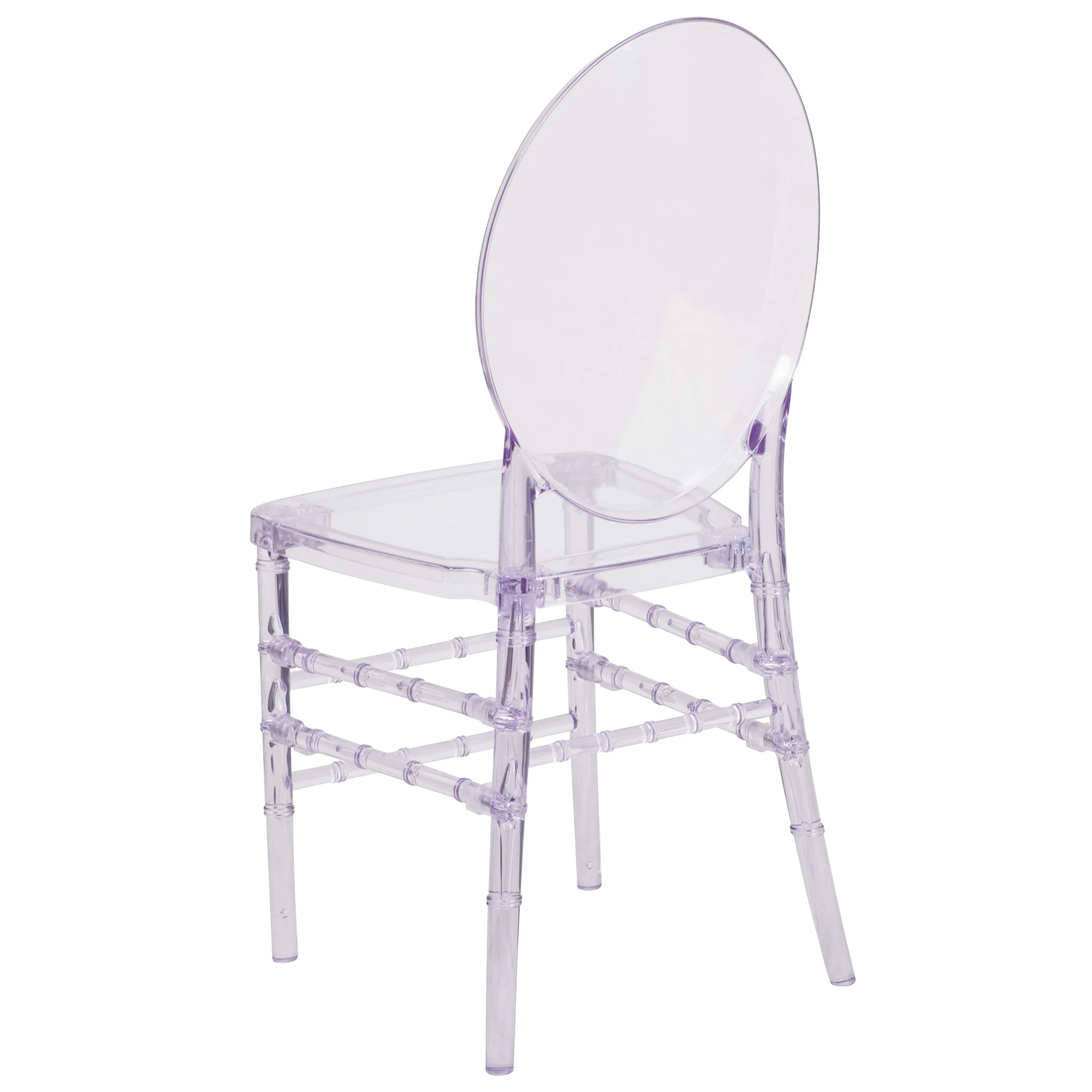 Flash Elegance Stacking Florence Chair with Elongated Oval Back