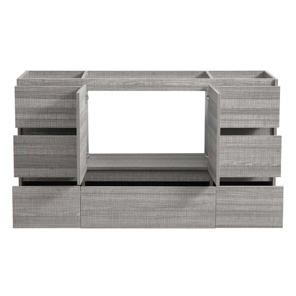 Fresca FCB9360HA-S Lazzaro 60" Ash Gray Free Standing Single Sink Modern Bathroom Cabinet