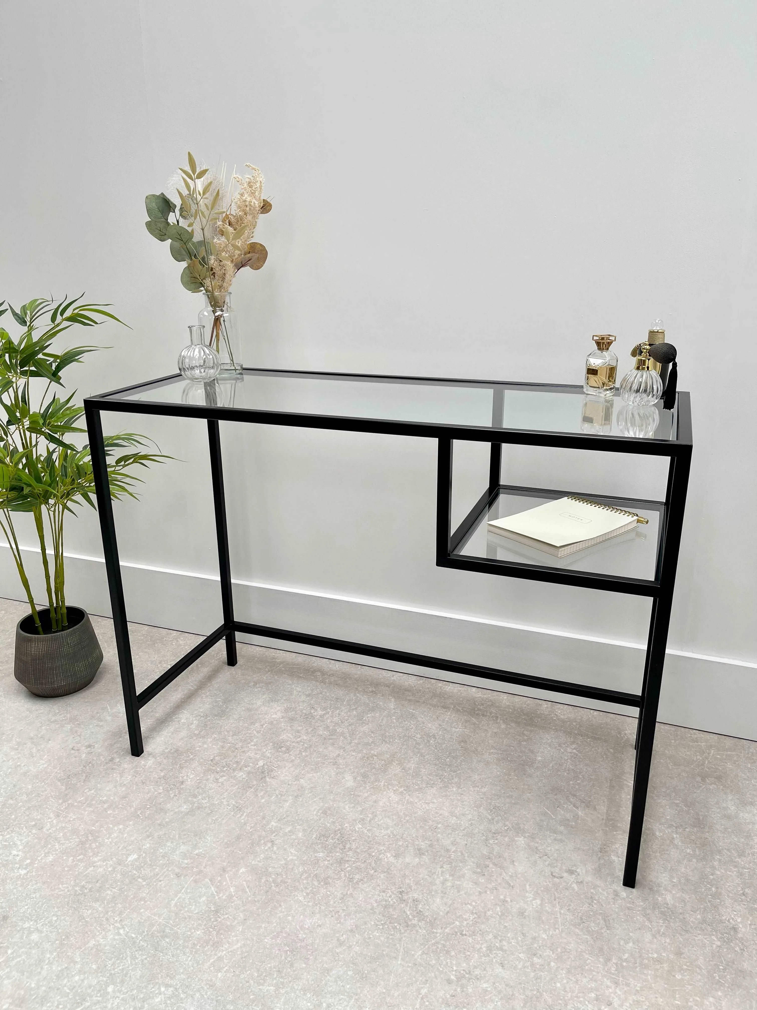 Glass Metal Dressing Table