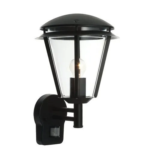 Inova IP44 Black PIR Wall Lantern