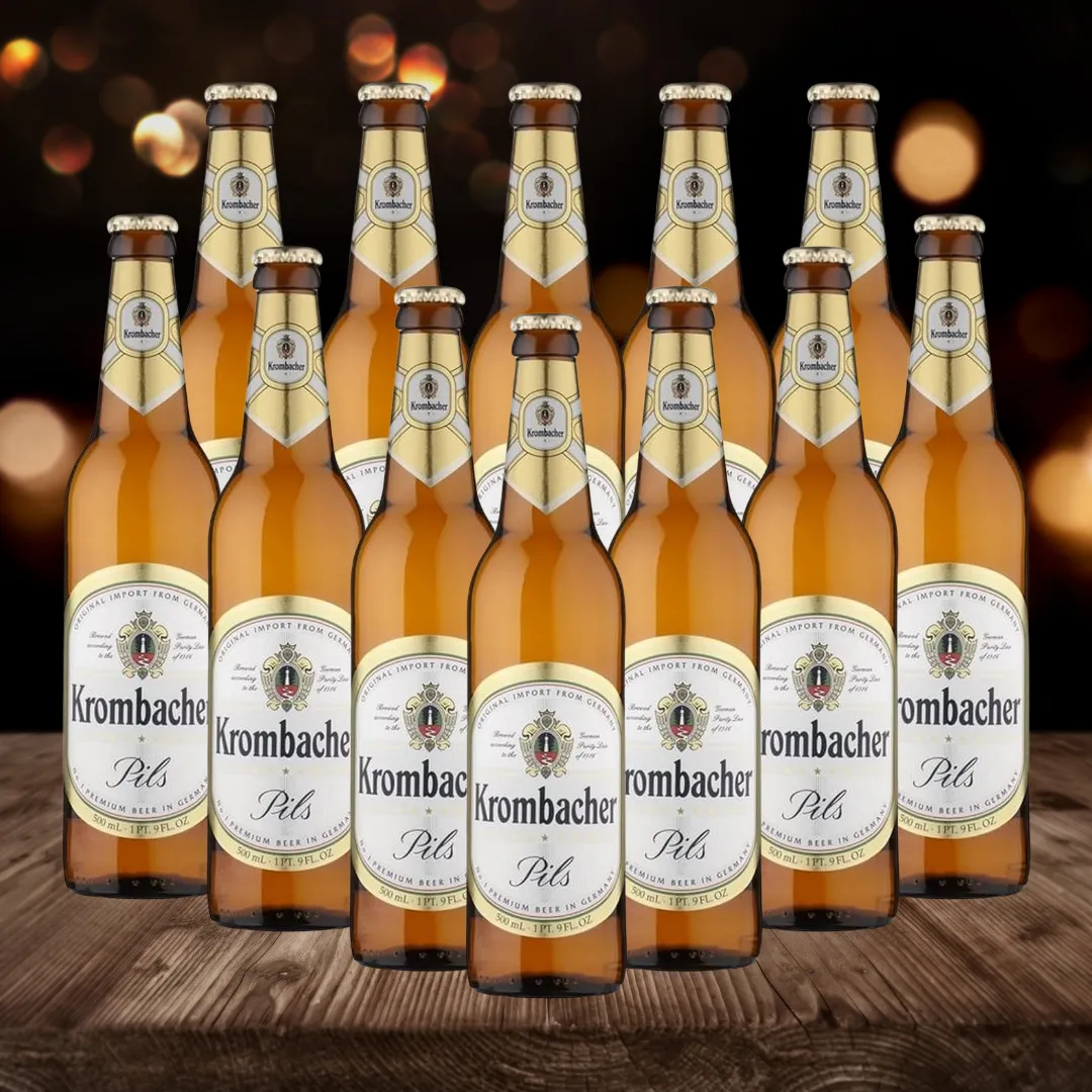 Krombacher Pils German Premium Lager 500ml Bottles - 4.8% ABV