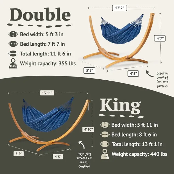 LA SIESTA Brisa classic swing hammock, double (160 cm width). Stand optional