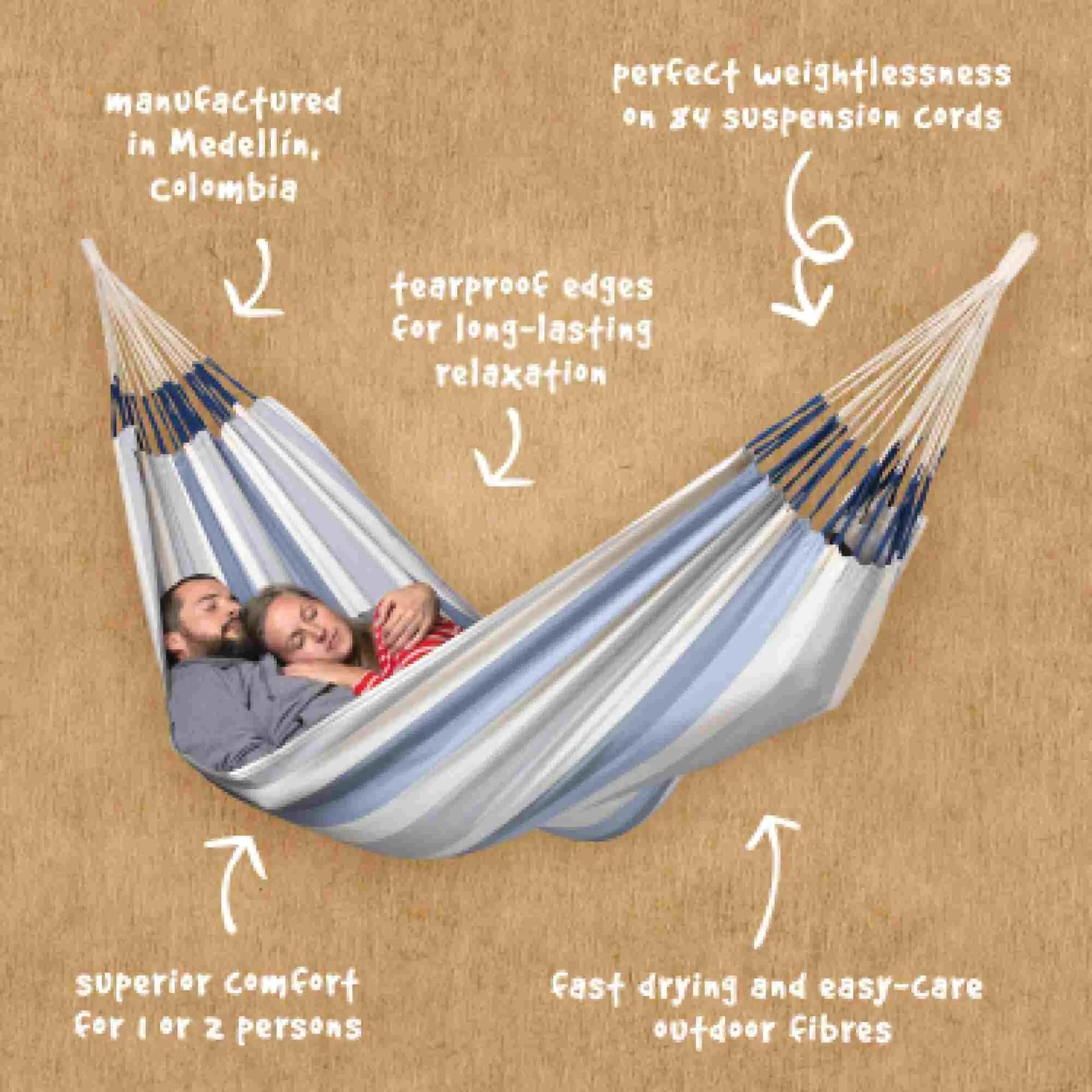 LA SIESTA Brisa Double Classic Swing Hammock (W 160 cm)