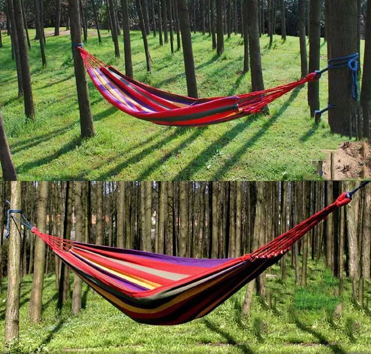 Lightweight Cotton Fibre Portable Hammock 2.6*1.5 m