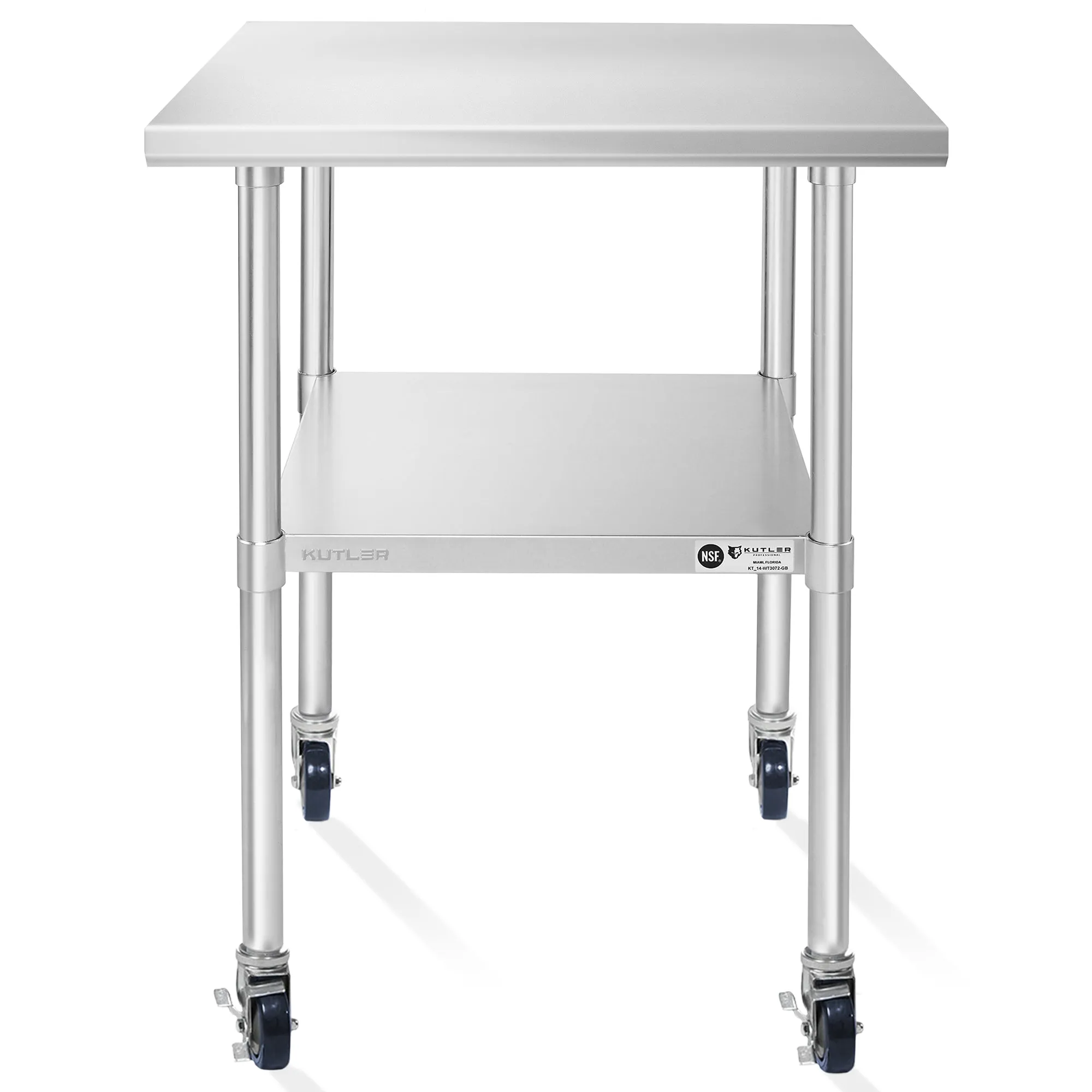 NSF Commercial Stainless Steel Prep & Work Table w/ Wheels