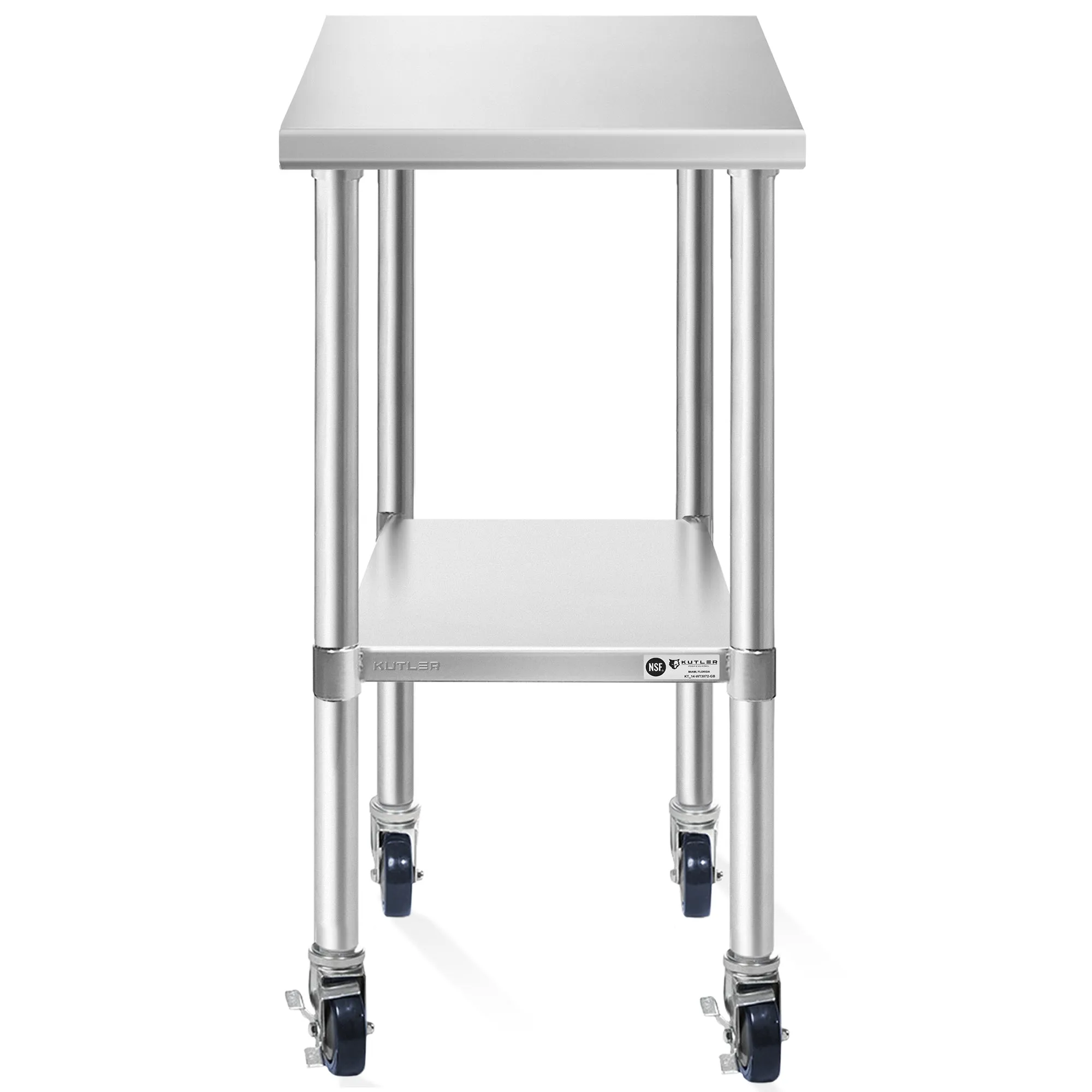 NSF Commercial Stainless Steel Prep & Work Table w/ Wheels