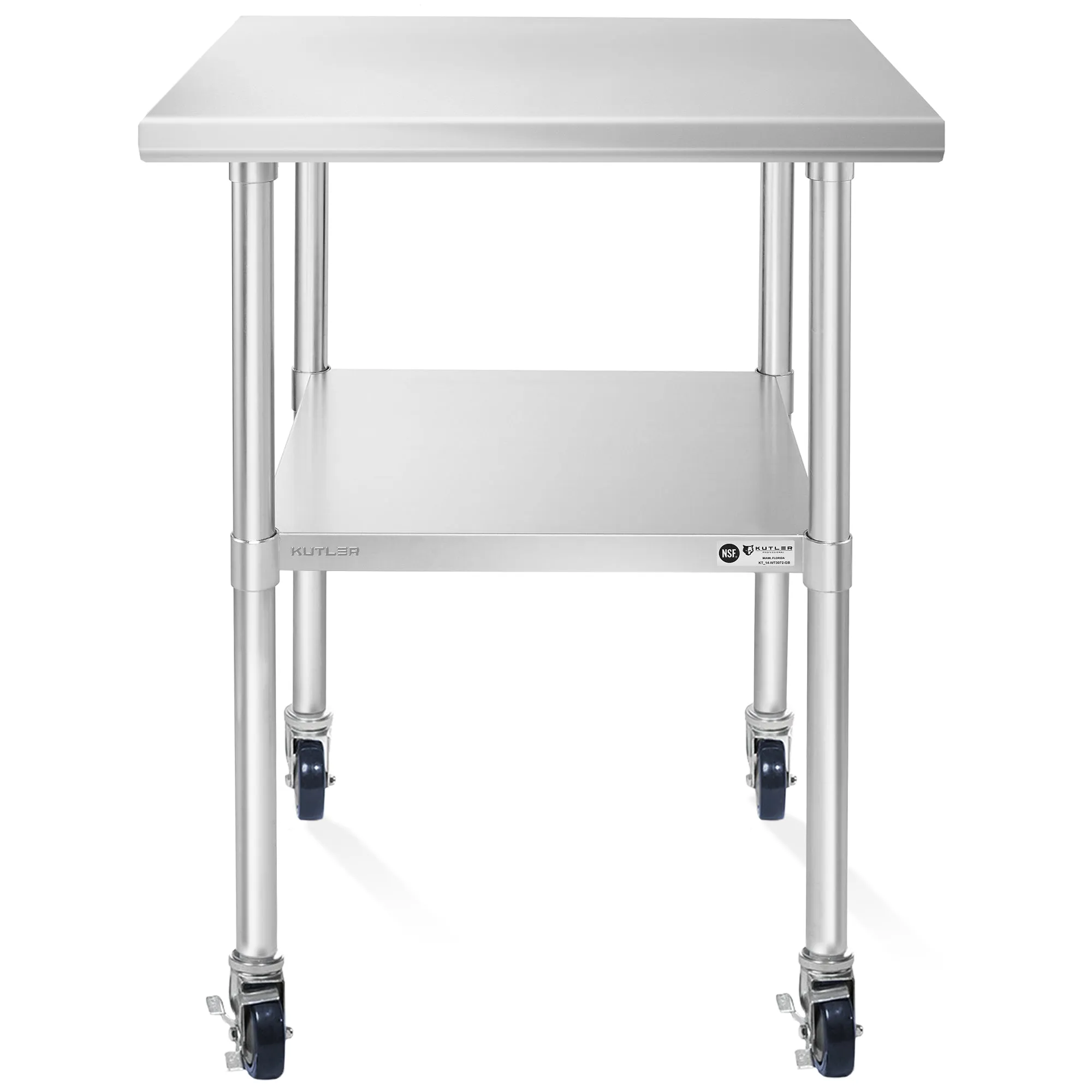 NSF Commercial Stainless Steel Prep & Work Table w/ Wheels