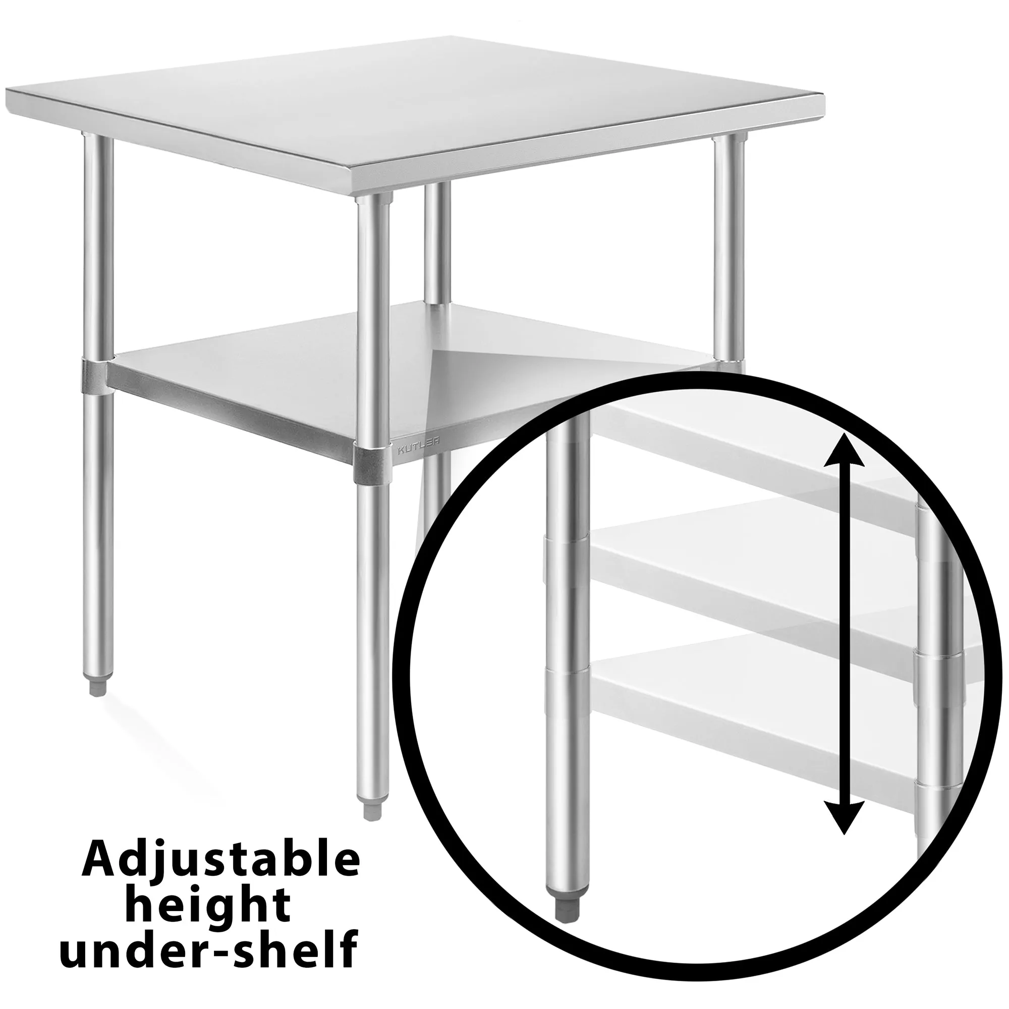 NSF Commercial Stainless Steel Prep & Work Table w/ Wheels