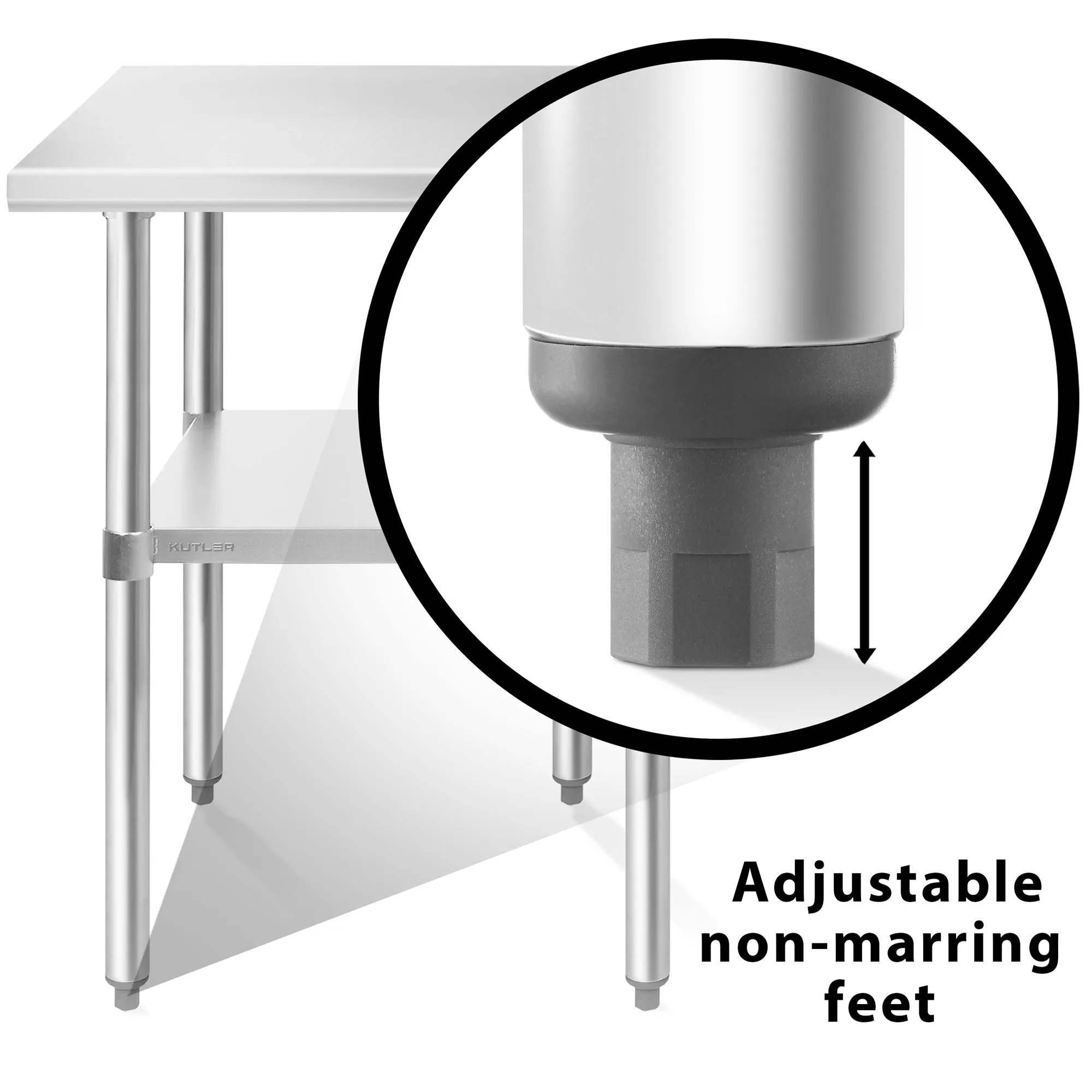 NSF Commercial Stainless Steel Prep & Work Table w/ Wheels