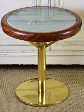 Pair of mid-century side tables from a yacht