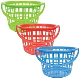 Round Plastic Storage Basket with Handles