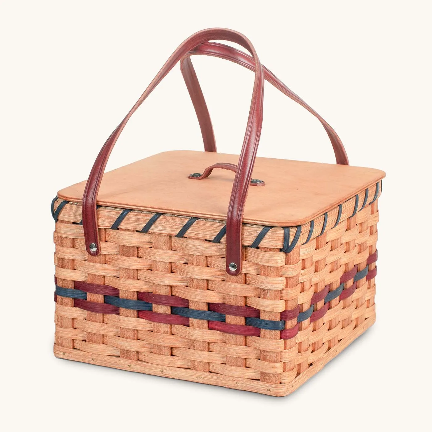 Square Two Pie Carrier | Amish Dual Pie & Picnic Basket