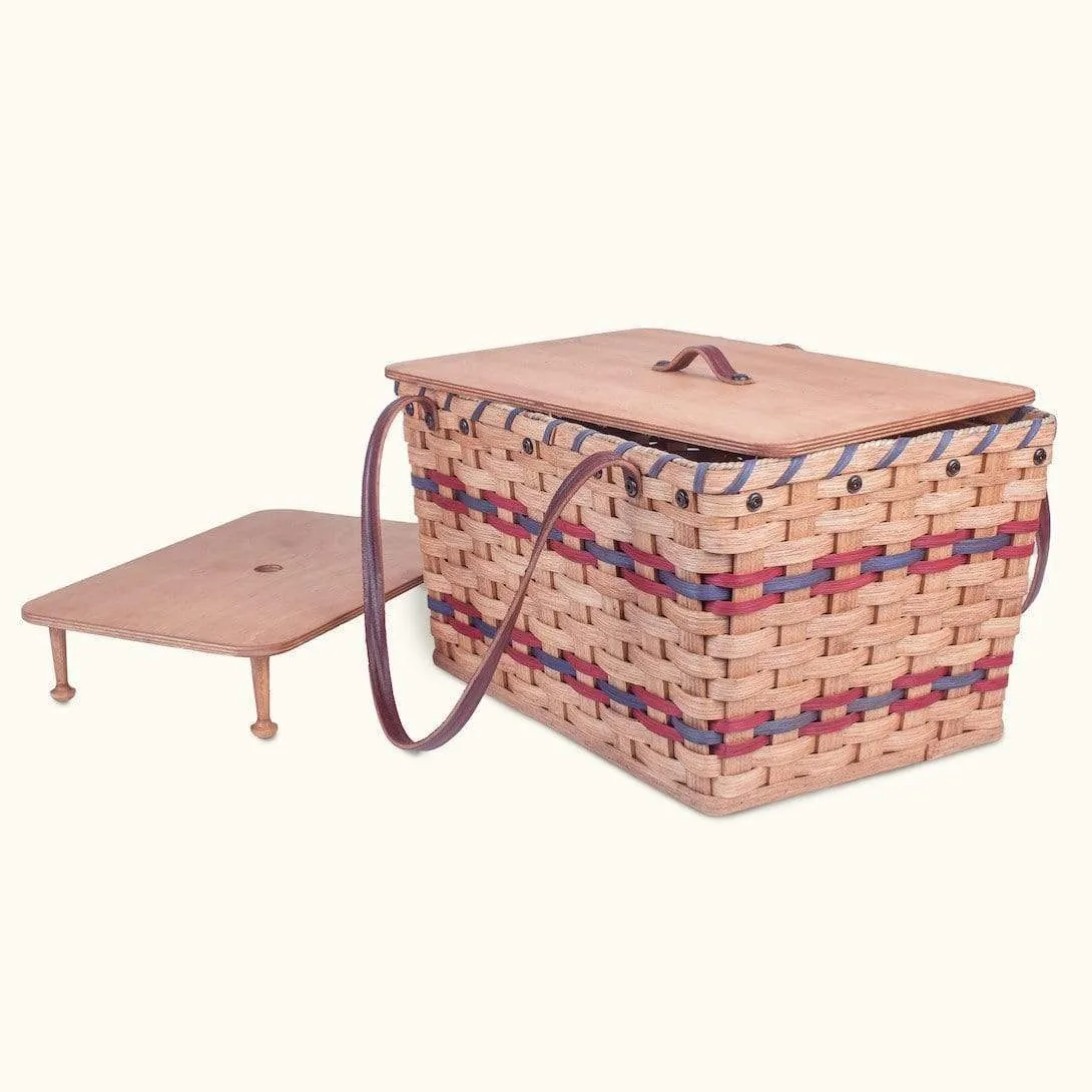 Traditional Picnic Basket | Classic Amish Woven Wicker Basket